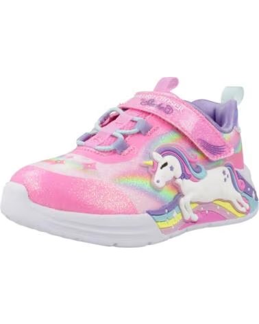 TÊNIS SKECHERS UNICORN CHASER PKMT ROSA PARA MENINA PKMT