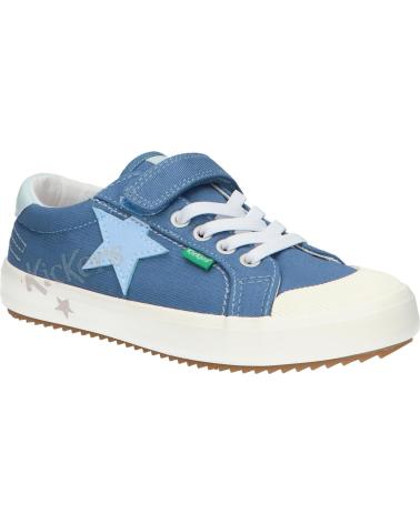 Esportes  de Menina KICKERS 1214072-30-0 KICKGOLDI CANVAS 53 BLEU ETOILE