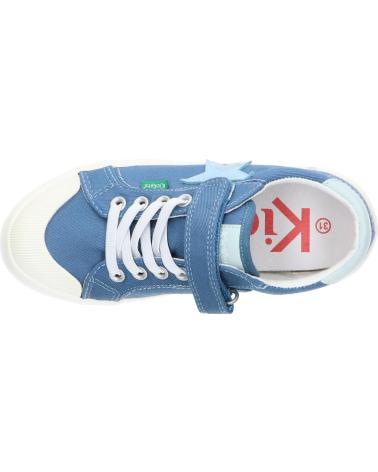 Esportes  de Menina KICKERS 1214072-30-0 KICKGOLDI CANVAS 53 BLEU ETOILE