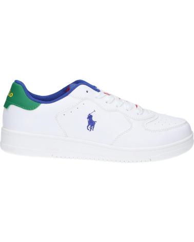 Sneaker für Damen und Mädchen und Junge POLO RALPH LAUREN RL02436101 MASTERS COURT J-WHITE - ROYAL - MULTI TUMBLED