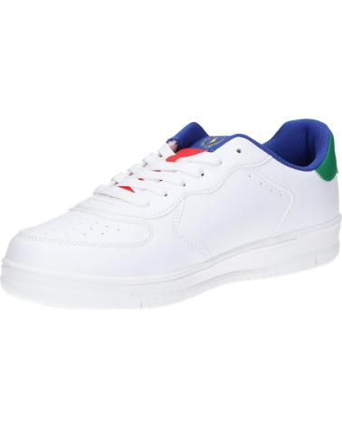Sneaker für Damen und Mädchen und Junge POLO RALPH LAUREN RL02436101 MASTERS COURT J-WHITE - ROYAL - MULTI TUMBLED