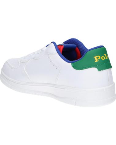 Sneaker für Damen und Mädchen und Junge POLO RALPH LAUREN RL02436101 MASTERS COURT J-WHITE - ROYAL - MULTI TUMBLED