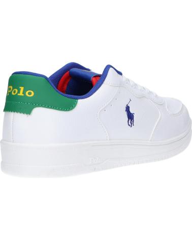 Sneaker für Damen und Mädchen und Junge POLO RALPH LAUREN RL02436101 MASTERS COURT J-WHITE - ROYAL - MULTI TUMBLED