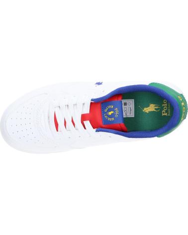 Sneaker für Damen und Mädchen und Junge POLO RALPH LAUREN RL02436101 MASTERS COURT J-WHITE - ROYAL - MULTI TUMBLED