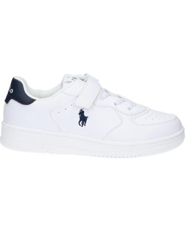 Sneaker für Mädchen und Junge POLO RALPH LAUREN RL02438102 MASTERS COURT PS C-WHITE - NAVY TUMBLED