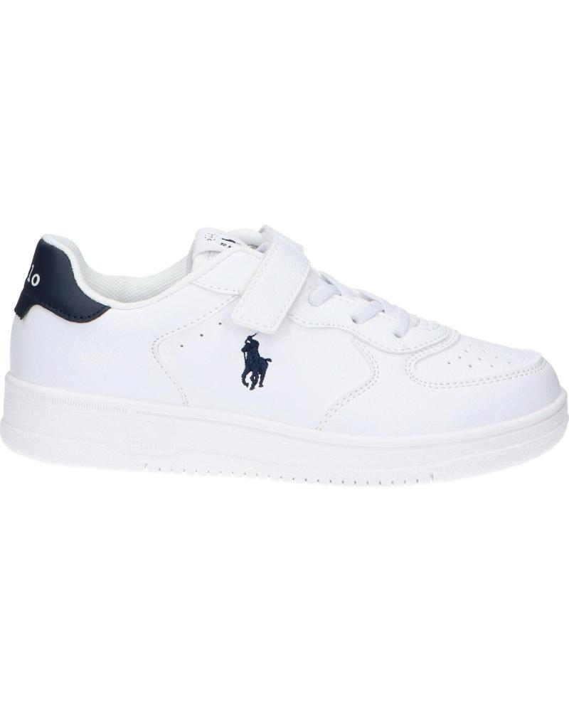 Sneaker für Mädchen und Junge POLO RALPH LAUREN RL02438102 MASTERS COURT PS C-WHITE - NAVY TUMBLED