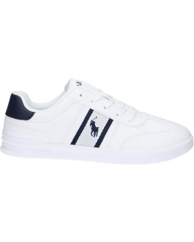Sneaker für Damen und Mädchen und Junge POLO RALPH LAUREN RL02475101 HERITAGE COURT III T-TOE J-WHITE - NAVY SMOOTH
