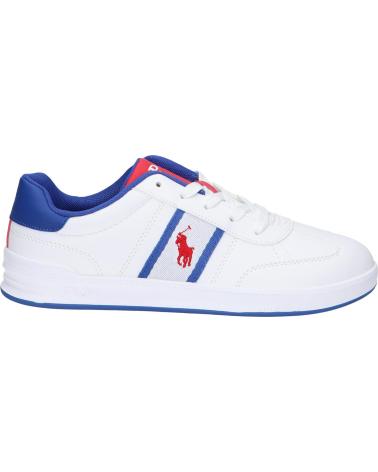 Sneaker für Damen und Mädchen und Junge POLO RALPH LAUREN RL02475103 HERITAGE COURT III T-TOE J-WHITE - ROYAL - RL2000 SMOOTH
