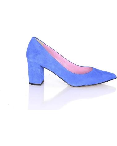 Zapatos-De-Tacón-De-Mujer-PACO-HERRERO-STILETTO-ANTE-AZULON-TACON-ANCHO-VARIOS-COLORES