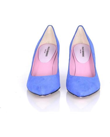 Zapatos-De-Tacón-De-Mujer-PACO-HERRERO-STILETTO-ANTE-AZULON-TACON-ANCHO-VARIOS-COLORES