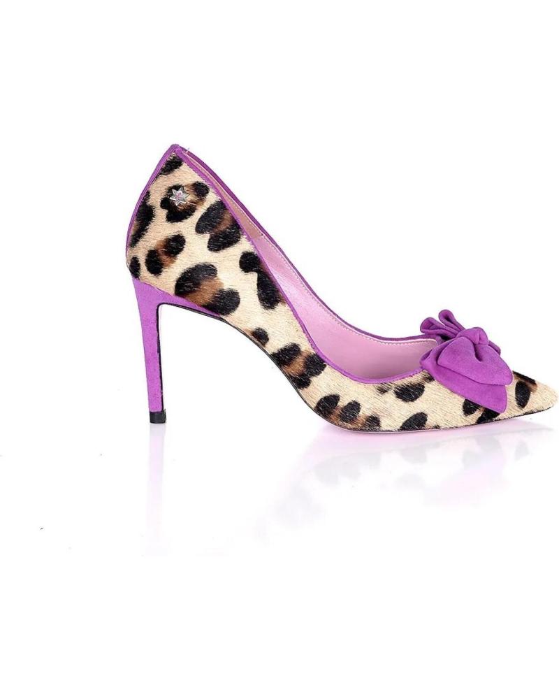 Zapatos-De-Tacón-De-Mujer-PACO-HERRERO-STILETTO-PELO-LEOPARDO-LAZO-LILA-VARIOS-COLORES