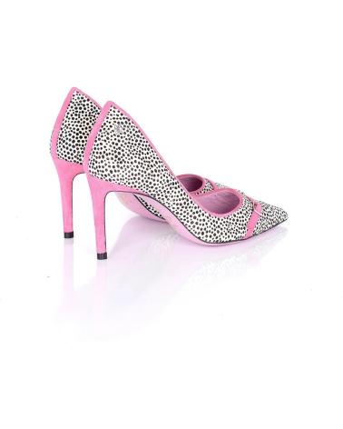 Zapatos-De-Tacón-De-Mujer-PACO-HERRERO-STILETTO-PELO-TOPOS-LAZO-FUCSIA-VARIOS-COLORES