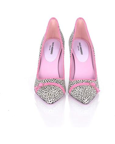 Zapatos-De-Tacón-De-Mujer-PACO-HERRERO-STILETTO-PELO-TOPOS-LAZO-FUCSIA-VARIOS-COLORES