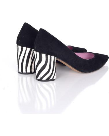 Zapatos-De-Mujer-PACO-HERRERO-STILETTO-ANTE-NEGRO-TACON-ANCHO-VARIOS-COLORES