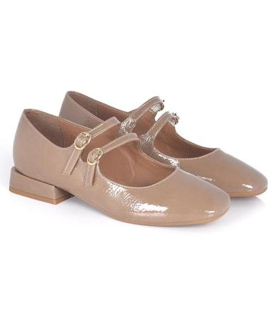Ballerinas-De-Mujer-PACO-HERRERO-MARCEDITA-DOS-HEBILLAS-CHAROL-ARRUGADO-TAUPE-VARIOS-COLORES