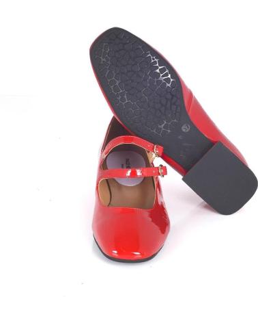 Ballerinas-De-Mujer-PACO-HERRERO-MERCECITA-DOS-HEBILLAS-CHAROL-ARRUGADO-ROJO-VARIOS-COLORES