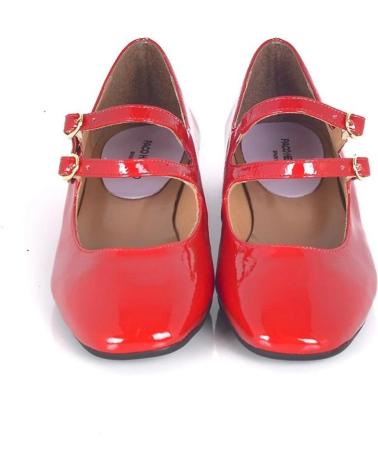 Ballerinas-De-Mujer-PACO-HERRERO-MERCECITA-DOS-HEBILLAS-CHAROL-ARRUGADO-ROJO-VARIOS-COLORES