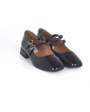 Ballerinas-De-Mujer-PACO-HERRERO-MERCEDITA-DOS-HEBILLAS-CHAROL-ARRUGADO-NEGRO-VARIOS-COLORES