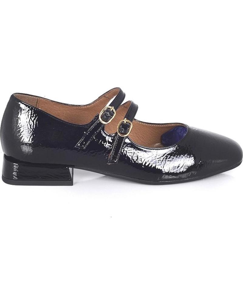 Ballerinas-De-Mujer-PACO-HERRERO-MERCEDITA-DOS-HEBILLAS-CHAROL-ARRUGADO-NEGRO-VARIOS-COLORES