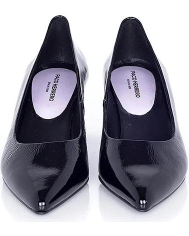 Zapatos-De-Tacón-De-Mujer-PACO-HERRERO-STILETTO-CHAROL-NEGRO-TACON-ANCHO-VARIOS-COLORES
