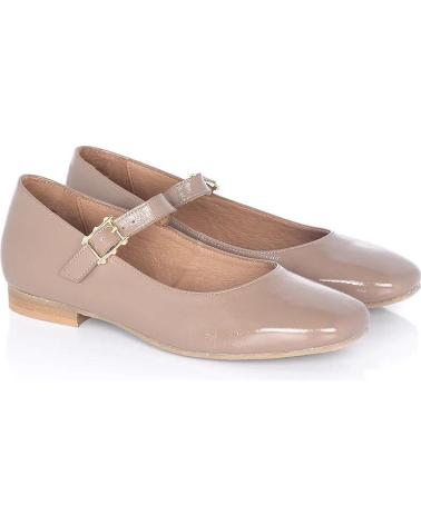 Bailarinas de Mujer PACO HERRERO BAILARINA VELVET CHAROL TAUPE PUNTA CUADRADA VARIOS COLORES