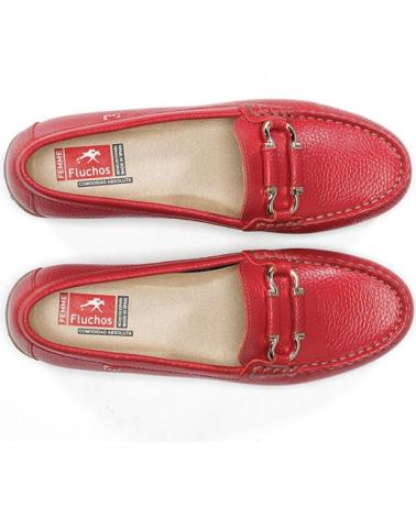 FLUCHOS MOCASINES F2156 MUJER ROJO