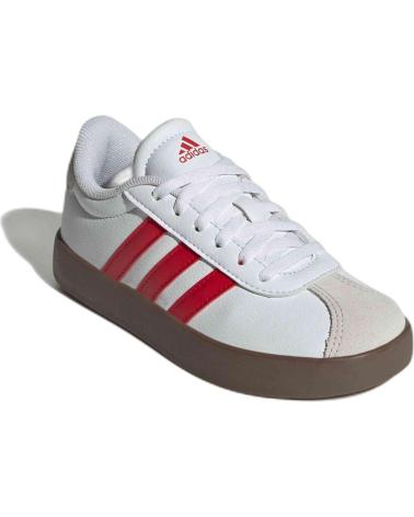 SCARPE ADIDAS VL COURT 3.0 IH3484 BIANCHE CON STRISCE ROSSE FTWWHT-BETSCA-GREONE