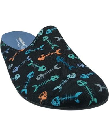 Man House slipers ROAL ZAPATILLA NEGRA PLUMAFLEX 30110 VARIOS COLORES