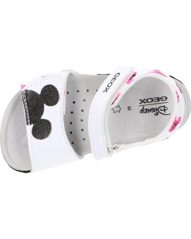 Sandalias de Niña GEOX B452RB 000BC B SANDAL CHALKI C1441 WHITE-FLUOFUCHSIA C1441