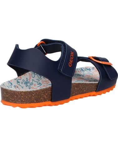 Sandalen für Junge GEOX J028LB 0009F J GHITA C4218 NAVY-DK ORANGE C4218