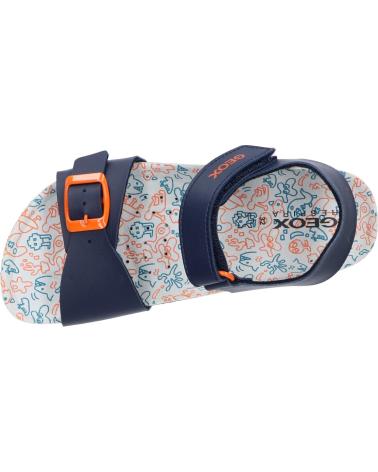 Sandalen für Junge GEOX J028LB 0009F J GHITA C4218 NAVY-DK ORANGE C4218