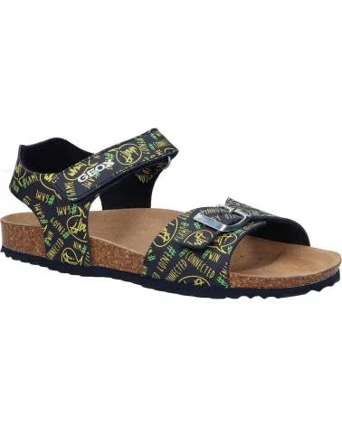 Sandalias de Niño GEOX J028LB 000BC J GHITA C4502 NAVY-FLUO YELLOW AZUL