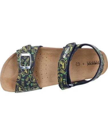 Sandalias de Niño GEOX J028LB 000BC J GHITA C4502 NAVY-FLUO YELLOW AZUL