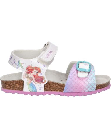 Sandali per Bambina GEOX  J358MA 000NF J ADRIEL C1044 WHITE-AQUAMARINE MULTICOLOR