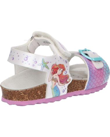 Sandali per Bambina GEOX  J358MA 000NF J ADRIEL C1044 WHITE-AQUAMARINE MULTICOLOR