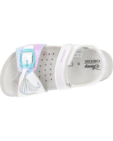 Sandali per Bambina GEOX  J358MA 000NF J ADRIEL C1044 WHITE-AQUAMARINE MULTICOLOR