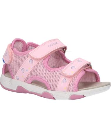 girl Sandals GEOX B450DA 0ASCE B SANDAL MULTY C8099 LT PINK-DK PINK