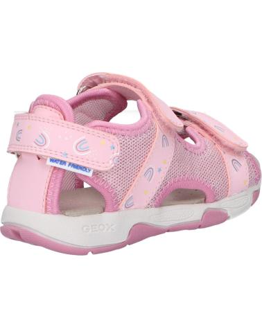 girl Sandals GEOX B450DA 0ASCE B SANDAL MULTY C8099 LT PINK-DK PINK