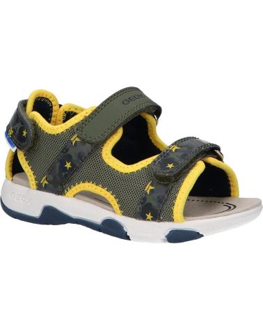 Sandali per Bambino GEOX B450FA 014CE B SANDAL MULTY C0629 MILITARY-OCHREYELLOW C0629