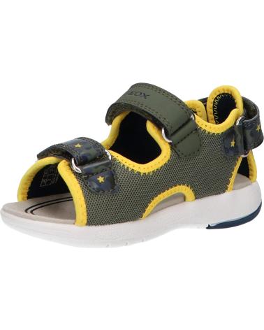 Sandali per Bambino GEOX B450FA 014CE B SANDAL MULTY C0629 MILITARY-OCHREYELLOW C0629