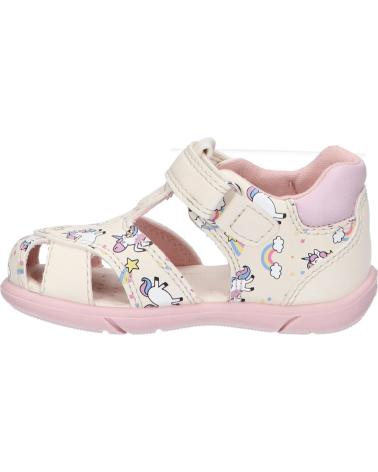 girl Sandals GEOX B556FB 000BC B SANDAL ZAPITO B C0175 IVORY-PINK