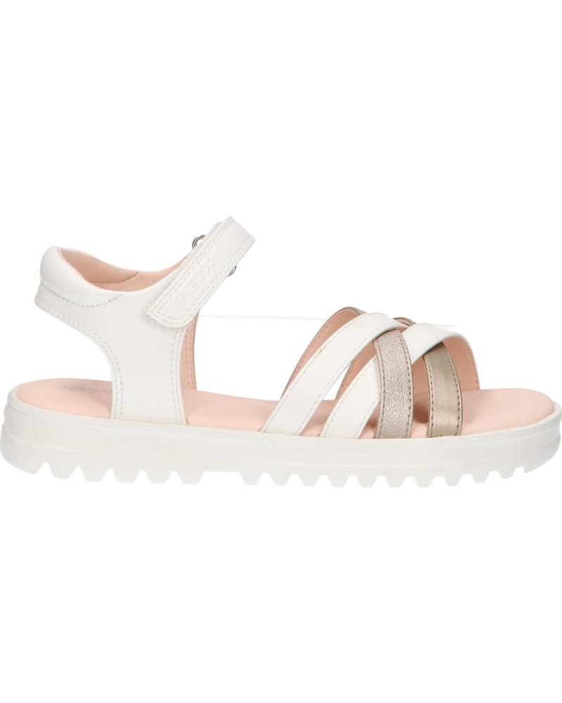 Sandali per Bambina GEOX J356EA 054AJ J SANDAL CORALIE GIR C0588 WHITE-PLATINUM