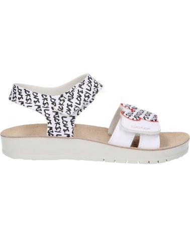 Sandali per Bambina geox J35EAG 000BC J SANDAL COSTAREI GI C0404 WHITE-BLACK
