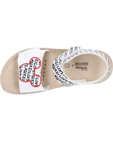 Sandali per Bambina geox J35EAG 000BC J SANDAL COSTAREI GI C0404 WHITE-BLACK