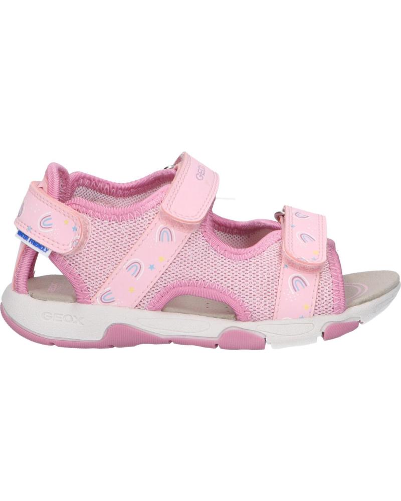 girl Sandals GEOX B450DA 0ASCE B SANDAL MULTY C8099 LT PINK-DK PINK