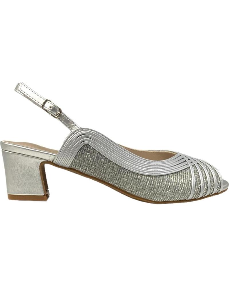 Sandálias de Mulher CALZADOMANIA SANDALIA TIRAS BRILLO PLATA
