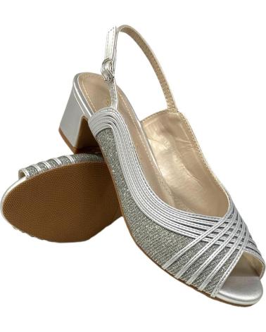 Sandálias de Mulher CALZADOMANIA SANDALIA TIRAS BRILLO PLATA