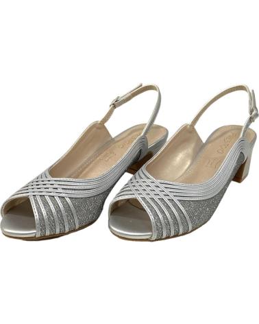 Sandálias de Mulher CALZADOMANIA SANDALIA TIRAS BRILLO PLATA