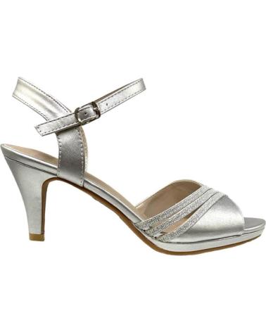 Sandálias de Mulher CALZADOMANIA SANDALIA COMBINA 3 TIRAS BRILL PLATA