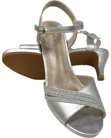 Sandálias de Mulher CALZADOMANIA SANDALIA COMBINA 3 TIRAS BRILL PLATA